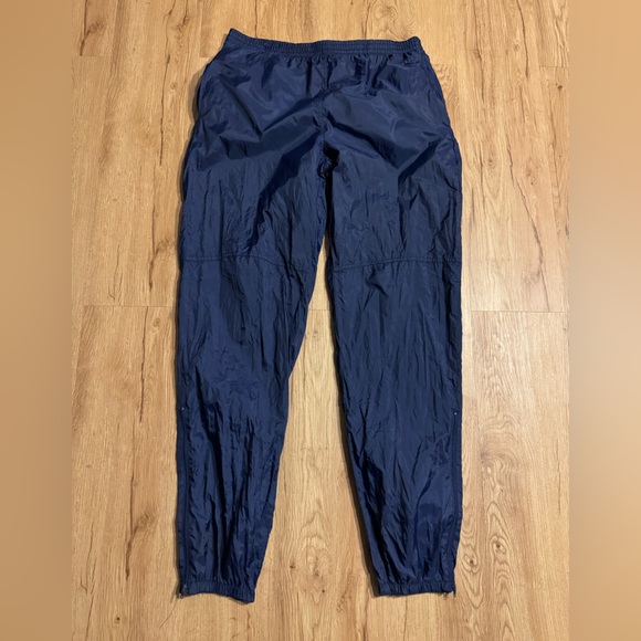Nike Other - Vintage 90s Nike Grey Tag Nylon Ankle Zip Joggers Navy  Size L